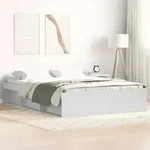 vidaXL Bettgestell Wei&szlig; 140x190 cm