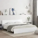 vidaXL Bettgestell mit Kopfteil Wei&szlig; 180x200 cm