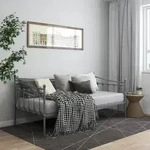 vidaXL Schlafsofa Bettgestell Grau Metall 90x200 cm