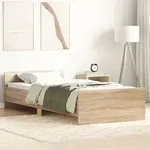 vidaXL Bettgestell ohne Matratze Sonoma-Eiche 90x190 cm Holzwerkstoff