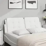 "vidaXL Kopfteil-Kissen "Zadar" Wei&szlig; 120 cm Kunstleder"
