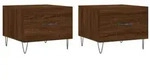 vidaXL Couchtische 2 Stk. Braun Eichen-Optik 50x50x40 cm Holzwerkstoff