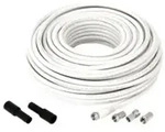 GOOBAY SAT-Anschlusskit 100dB, 30 m, 4 F-Stecker, 2 Wasserschutzt&uuml;llen