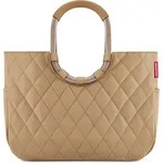Reisenthel loopshopper L, Stoffbeutel, Braun, Aluminium, Muster, Punktmuster, 25 l