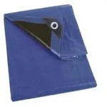 Perel Abdeckplane - Blau/Schwarz - Sehr Strapazierf&auml;hig - 5 x 5 m