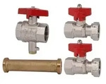 JS EINBAUSATZ1 F.WMZ, BEST. AUS: 1xPASSSTCK,3xKUGELH.,DN15,BL110MM