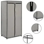 vidaXL Kleiderschrank Grau 75&times;50&times;160 cm