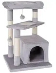 lionto Katzenkratzbaum 75 cm mit H&ouml;hle, Liegebett & Sisalfl&auml;che, kompakt & stabil,