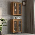 vidaXL H&auml;ngeschrank Braun Eichen-Optik 69,5x34x90 cm