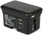 RealPower TravelCharge-4k, Indoor, Outdoor, USB, Kabelloses Aufladen, Schwarz