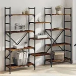 vidaXL B&uuml;cherregal R&auml;uchereiche 160x28,5x136,5 cm Holzwerkstoff