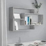 vidaXL Wandregale Betongrau 104x20x58,5 cm Holzwerkstoff