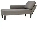 vidaXL Chaiselongue mit Kissen Hellgrau Cordstoff