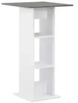 vidaXL Bartisch Wei&szlig; und Anthrazitgrau 60x60x110 cm