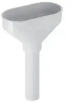 Geberit Trichter oval, DN 40, 40mm, 27x9,5x17,5cm, Kunststoff, Alpinwei&szlig;, 152378111