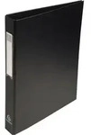Exacompta 10x Ringbuch Karton 18mm PP 4Ring 25mm R&uuml;cken 40mm A4 Schwarz 51381E