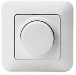 CADIZ LED Druck-/Wechsel- Dimmer 3-30W Komplett-Set Wei&szlig;