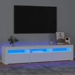 vidaXL TV-Schrank mit LED-Leuchten Wei&szlig; 180x35x40 cm