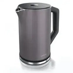 Arendo Wasserkocher 1,5 l 2200 W, Edelstahl, Doppelwand, Temperaturwahl 40 -...