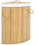 vidaXL Eck-W&auml;schekorb Bambus 60 L
