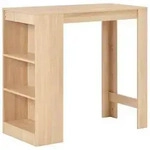 vidaXL Bartisch mit Regal Eichenbraun 110x50x103 cm