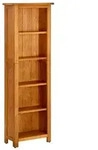 vidaXL B&uuml;cherregal 5 F&auml;cher 45x22x140 cm Massivholz Eiche