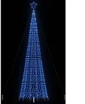 vidaXL LED Weihnachtsbaum mit Erdspie&szlig;en 1534 LEDs Blau 500 cm