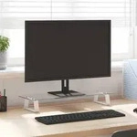 vidaXL Monitorst&auml;nder Wei&szlig; 60x20x8 cm Hartglas und Metall