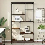 vidaXL B&uuml;cherregal R&auml;uchereiche 99x35,5x176 cm Holzwerkstoff und Stahl