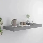 vidaXL Schweberegal Grau 60x23,5x3,8 cm MDF
