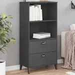 vidaXL B&uuml;cherschrank VIKEN Anthrazit 60x35x123 cm Holzwerkstoff