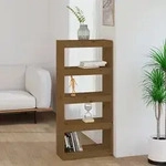 vidaXL B&uuml;cherregal/Raumteiler Honigbraun 60x30x135,5 cm Kiefernholz