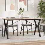 vidaXL Esstisch Y-Gestell 160x80x75 cm Massivholz Kiefer und Stahl
