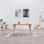 vidaXL Esszimmerst&uuml;hle 2 Stk. Creme Bugholz und Kunstleder