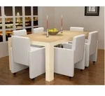 vidaXL Esszimmerst&uuml;hle 6 Stk. Wei&szlig; Kunstleder