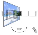 MonLines MSM08 elektrisch schwenkbare TV Wandhalterung bis 75 Zoll, schwarz