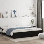 vidaXL Bettgestell mit Schubladen Schwarz 180x200 cm Holzwerkstoff