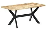 vidaXL Esstisch 160x80x75 cm Raues Mangoholz