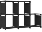 vidaXL W&uuml;rfelregal mit 5 F&auml;chern Schwarz 103x30x72,5 cm Stoff