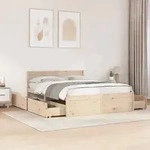 vidaXL Massivholzbett ohne Matratze 160x200 cm Kiefernholz