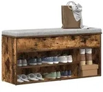 vidaXL Schuhbank R&auml;uchereiche 102x30,5x45 cm Holzwerkstoff