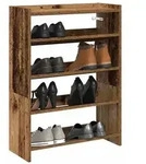 vidaXL Schuhregal Altholz-Optik 60x25x81 cm Holzwerkstoff