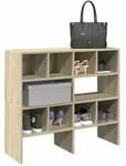 vidaXL Schuhregale 2 Stk. Stapelbar Sonoma-Eiche 89,5x30x40 cm