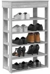 vidaXL Schuhregal Grau Sonoma 60x30x98 cm Holzwerkstoff