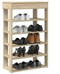 vidaXL Schuhregal Sonoma-Eiche 60x30x98 cm Holzwerkstoff