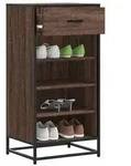 vidaXL Schuhregal Braun Eichen-Optik 48x38x97,5 cm Holzwerkstoff