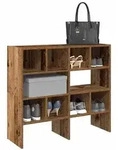vidaXL Schuhregale 2 Stk. Stapelbar Altholz-Optik 89,5x30x40 cm