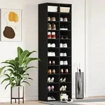 vidaXL Schuhschrank Schwarz Eichen-Optik 54x34x183 cm Holzwerkstoff