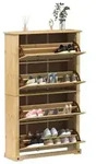 vidaXL Schuhschrank Corona 99x32x163,5 cm Massivholz Kiefer
