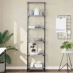 vidaXL B&uuml;cherregal Grau Sonoma 50x33x188,5 cm Holzwerkstoff